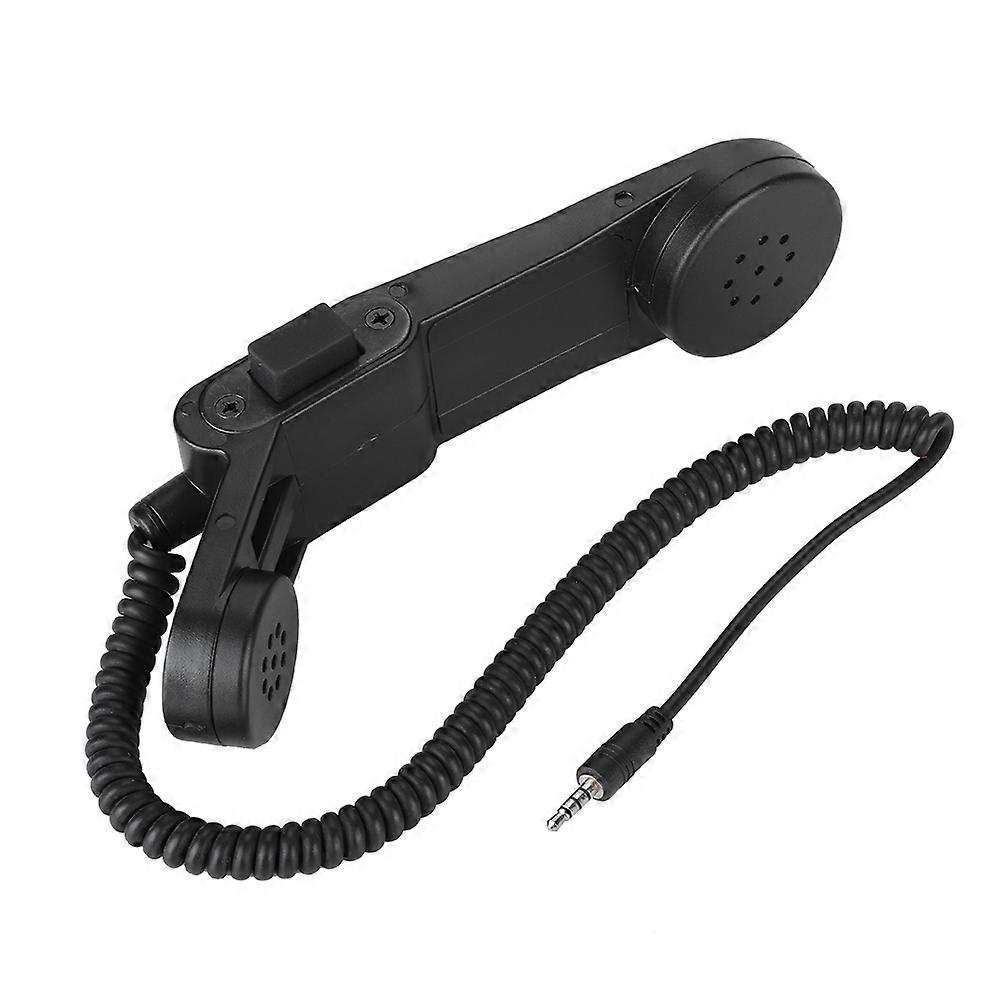 3.5mm Plug Handheld Speaker Mic HiFi Sound Shoulder/Handheld Retro Telephone Handset