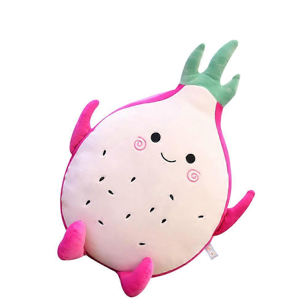 Comfortable Dragon Fruit Plush Cushion Pillow For Kids And Family On Valentine's Day 45cm Pink 1Pack