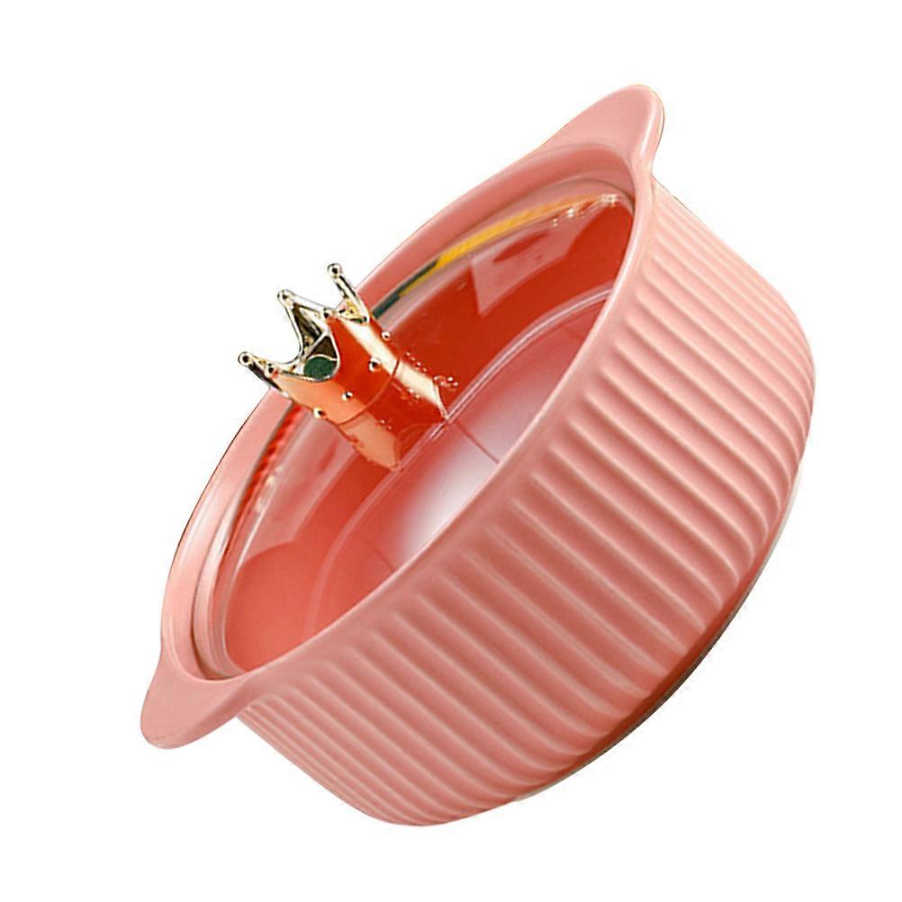 Practical Instant Noodle Bowl Ceramic Available In Pink Color For Restaurant Use 1Set