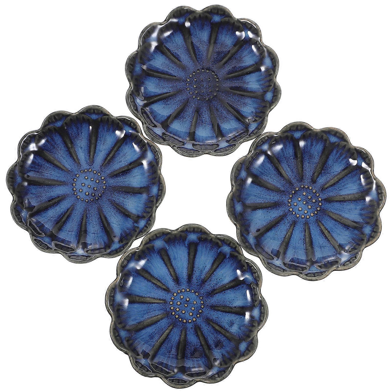 Dipping Sauce Bowls Set Of 4 Flower Shape Small Appetizer Serving Dishes Suitable For Barbecue And Parties