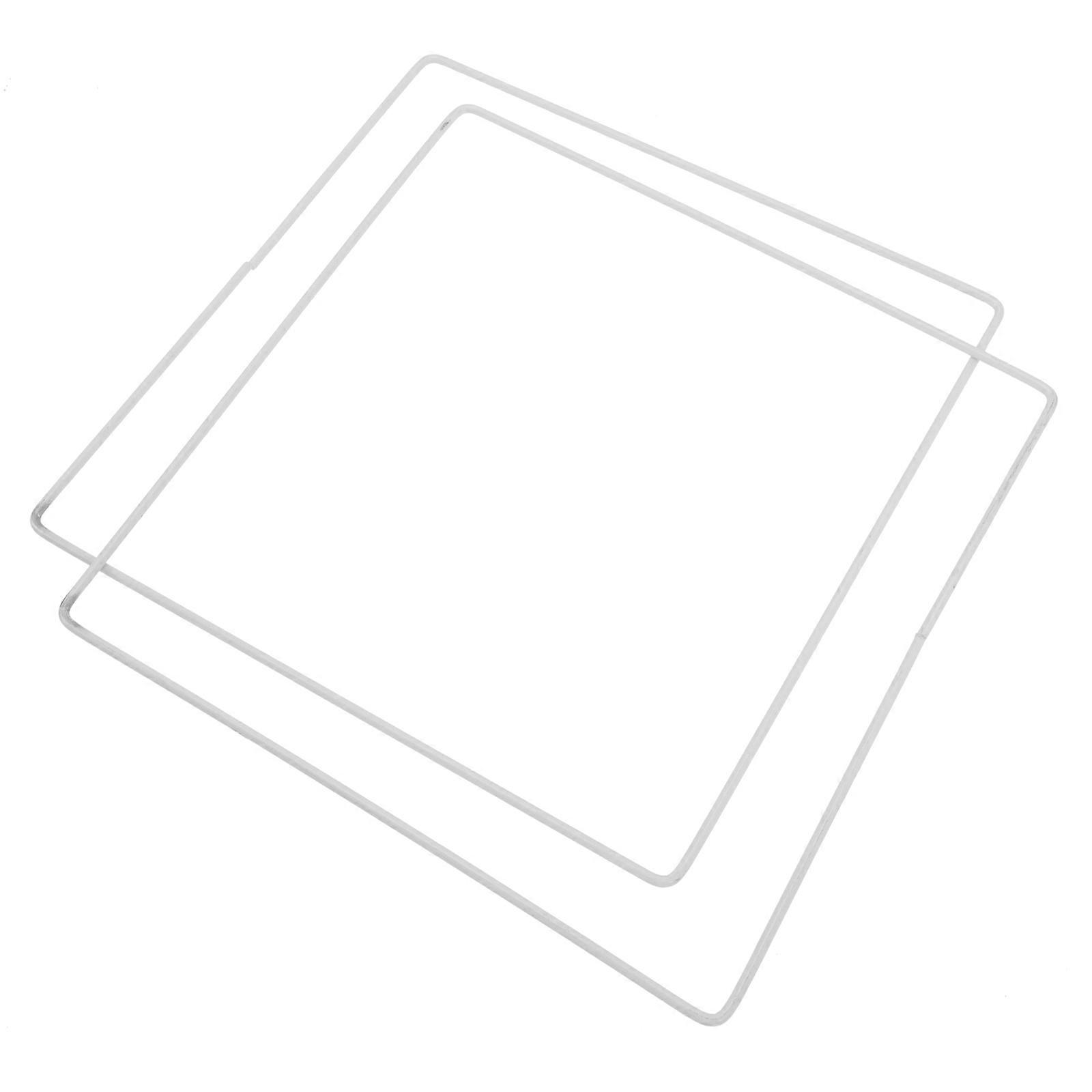 Square Lamp Shade Frame Light Cover Replacement 25X25CM For Ceiling Lamps And Chandeliers 2Pcs