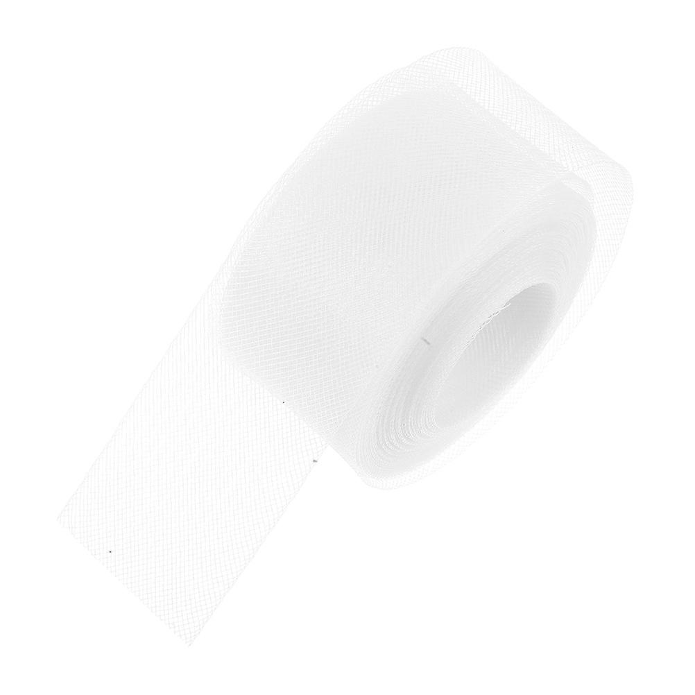Soft Polyester Elastic Mesh Band with Fish Bone Trim for Wedding & Dance Dresses, Horsehair Braid for Skirt and Dressmaking Patterns, Comfortable Roll