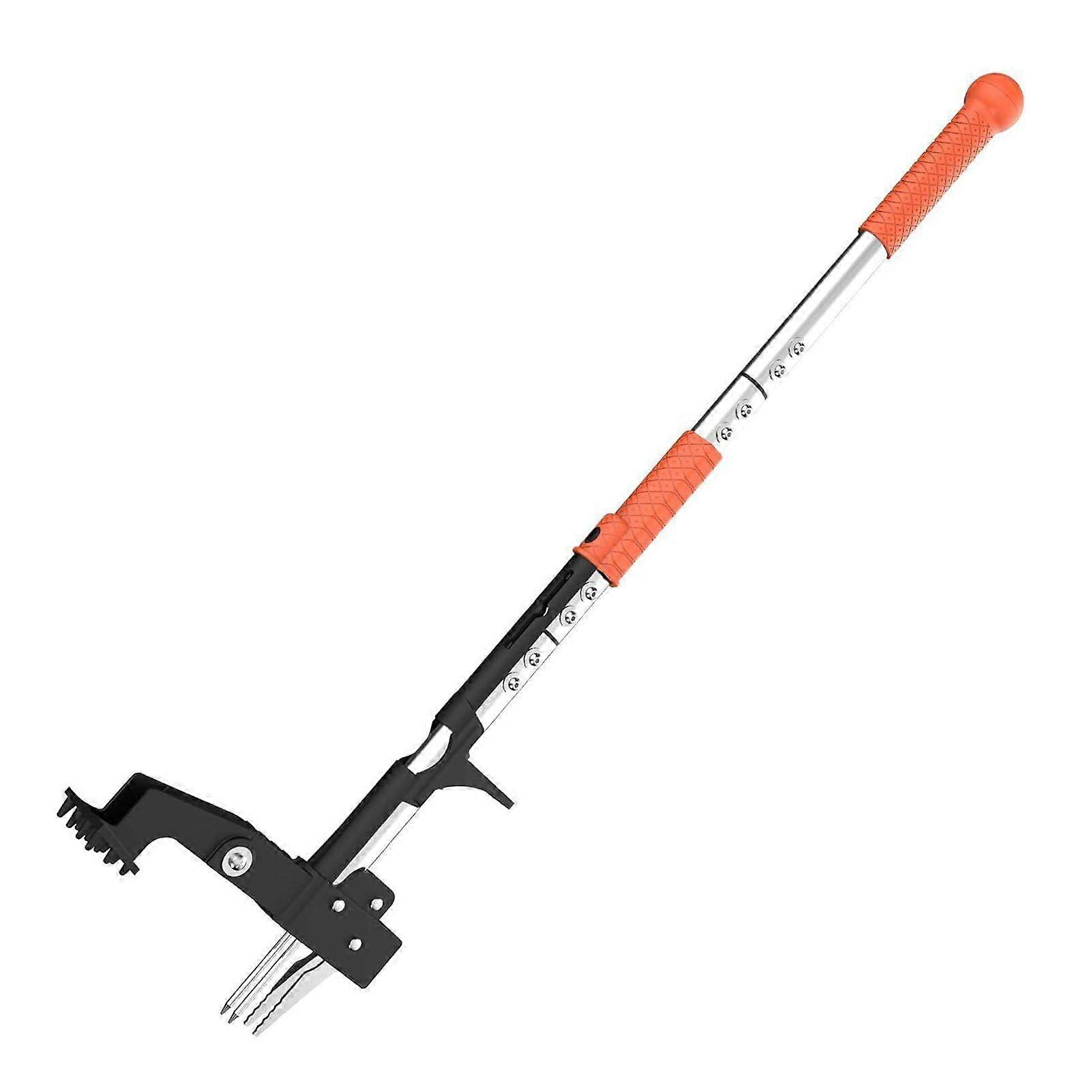 Weed Puller, 39.37 Inch Handle, 4 Stainless Steel Claws, No Kneeling