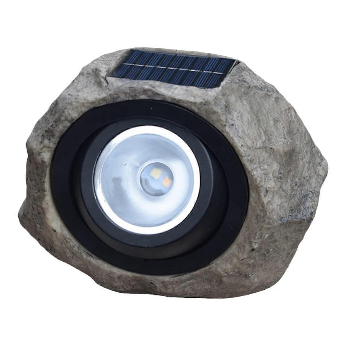 Solar Imitated Stone Lamp Adjustable Garden Light With Lighting Modes Outdoor Use Robust Garden Spotlight Single Unit