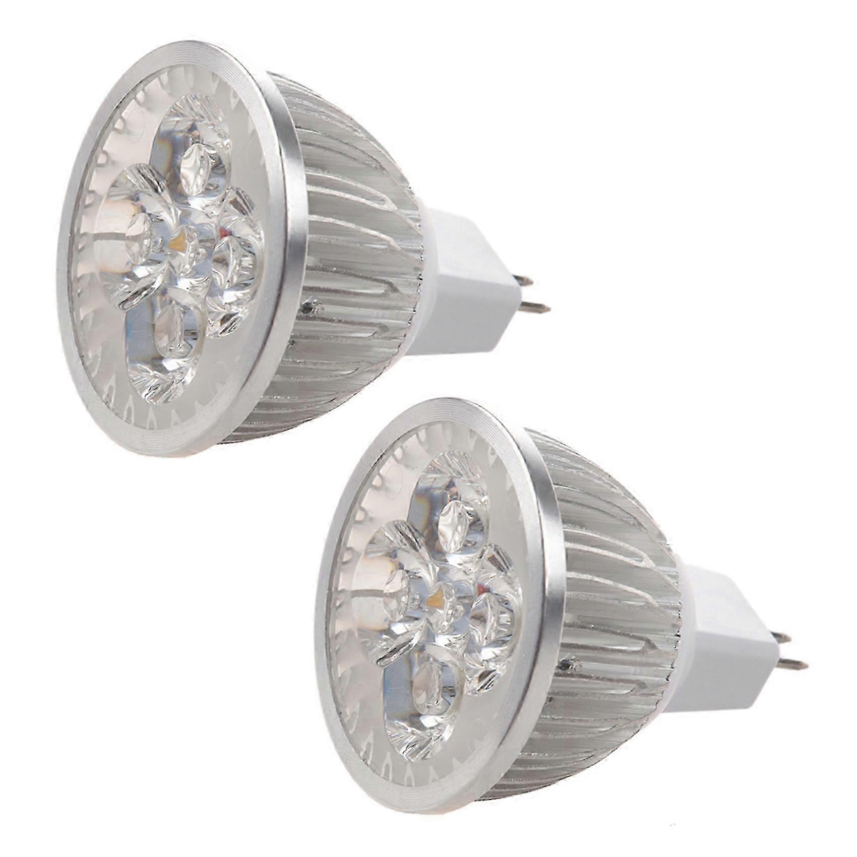 2 kpl 4 x 1 W GU5.3 MR16 12 V lämpimän valkoista LED-valoa kohdevalolle