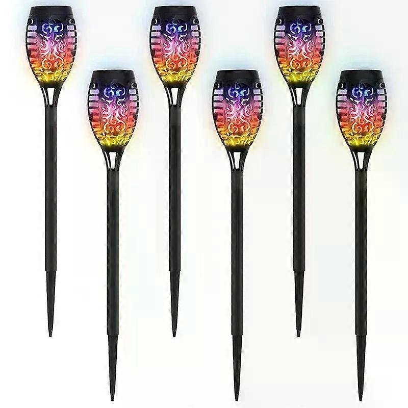 Solar Flame Torch Lights Flickering Light Waterproof Garden Decoration Outdoor Lawn Path Yard Patio Floor Lamps