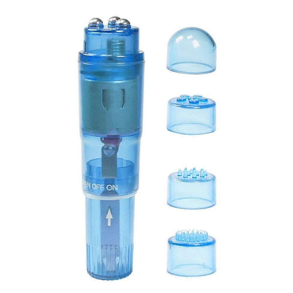 Vibromasseur de poche puissant, bâton de massage en plastique ABS rigide, vibration à vitesse unique, base plate, fonctionne avec piles AA.