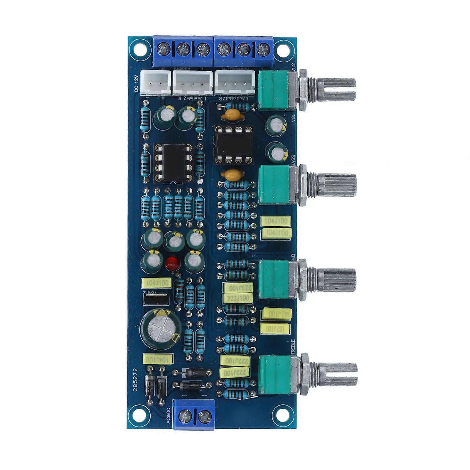 Pre Amplifier Module Tone Board HiFi Bass Treble Volume Adjust DC12V