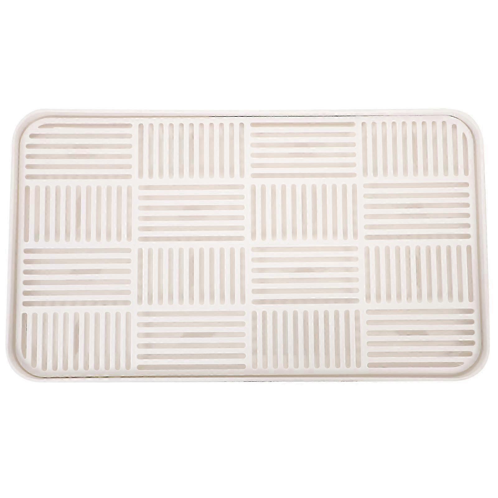 Multi-function Draining Tray Non-skid Tea Set Drain Plate Double-layer Fruit Holder Tray for Home