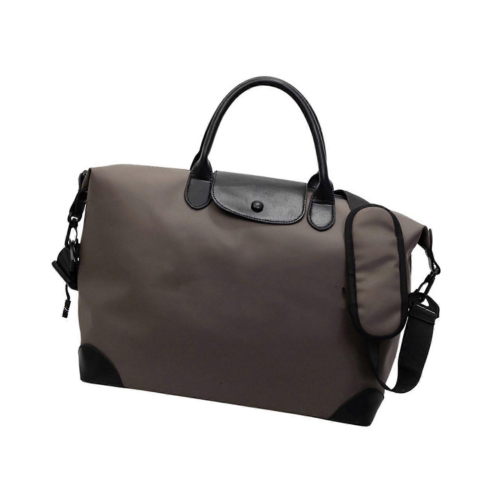 Large Capacity Travel Gym Bag Practical oxfords Fabric With Multiple Compartments Waterp resistant Lining For Fitness Enthusiasts  Khaki