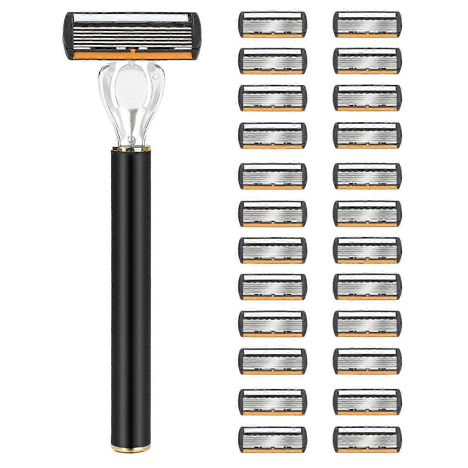 Men's Manual Shave Razors Long Handle Double Layer Safety Razor