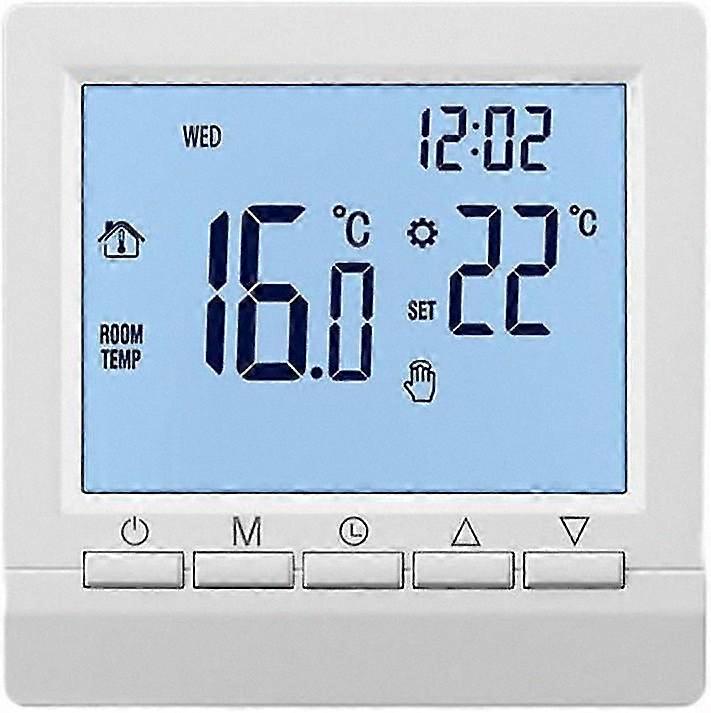 Smart Digital Thermostat with Large LCD Display for Room Temperature Control