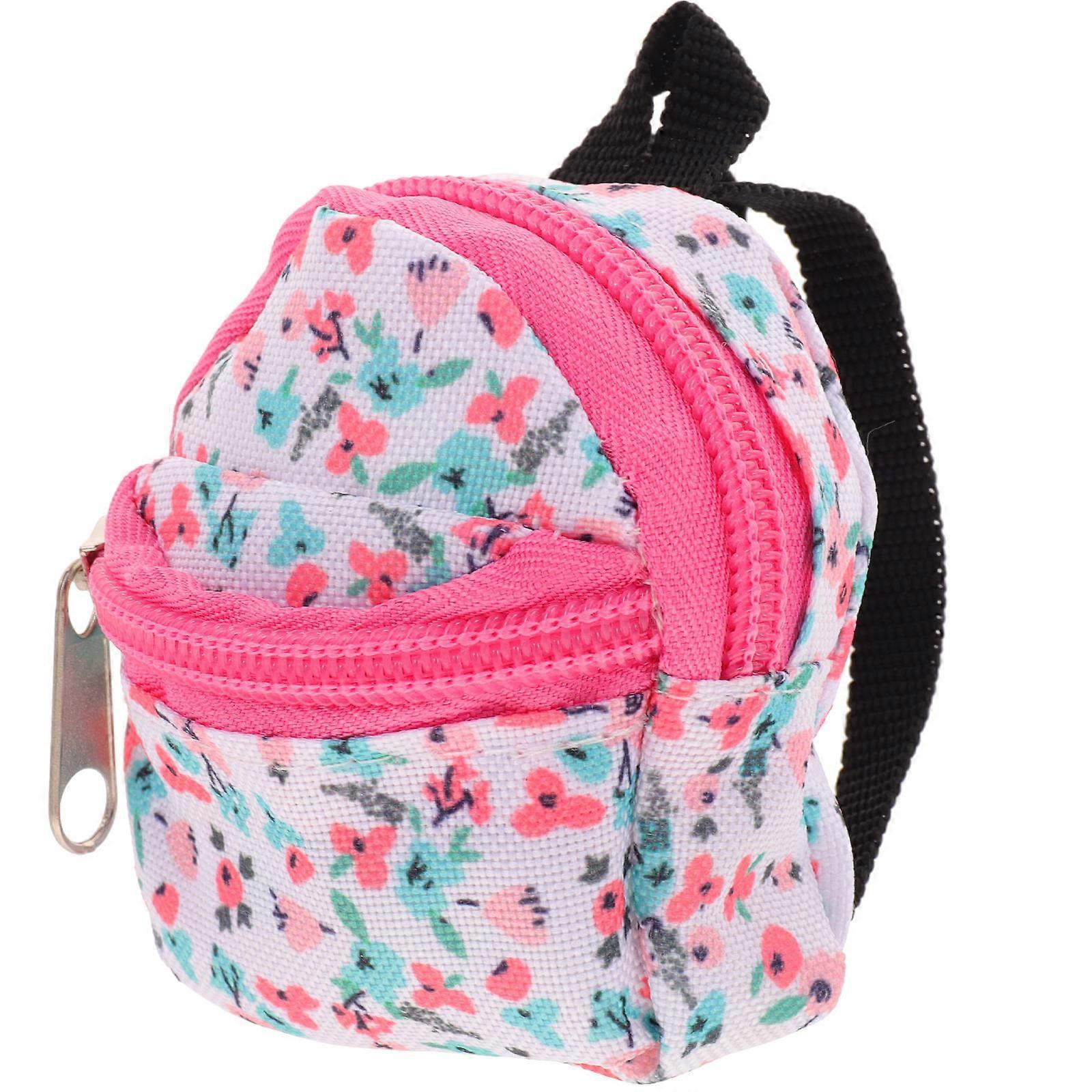 Mini Backpack Doll Small Child Play for Bjd Doll Decor Polyester with Storage Function 1Pack
