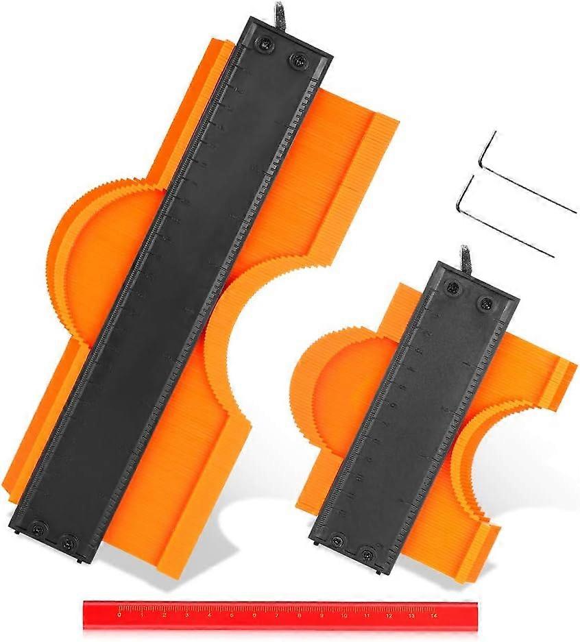 Locking Contour Gauge, 25cm and 12cm Contour Duplicator, Cutting Template Measure Irregular Shapes, Contour Duplication Gauge DIY Tools