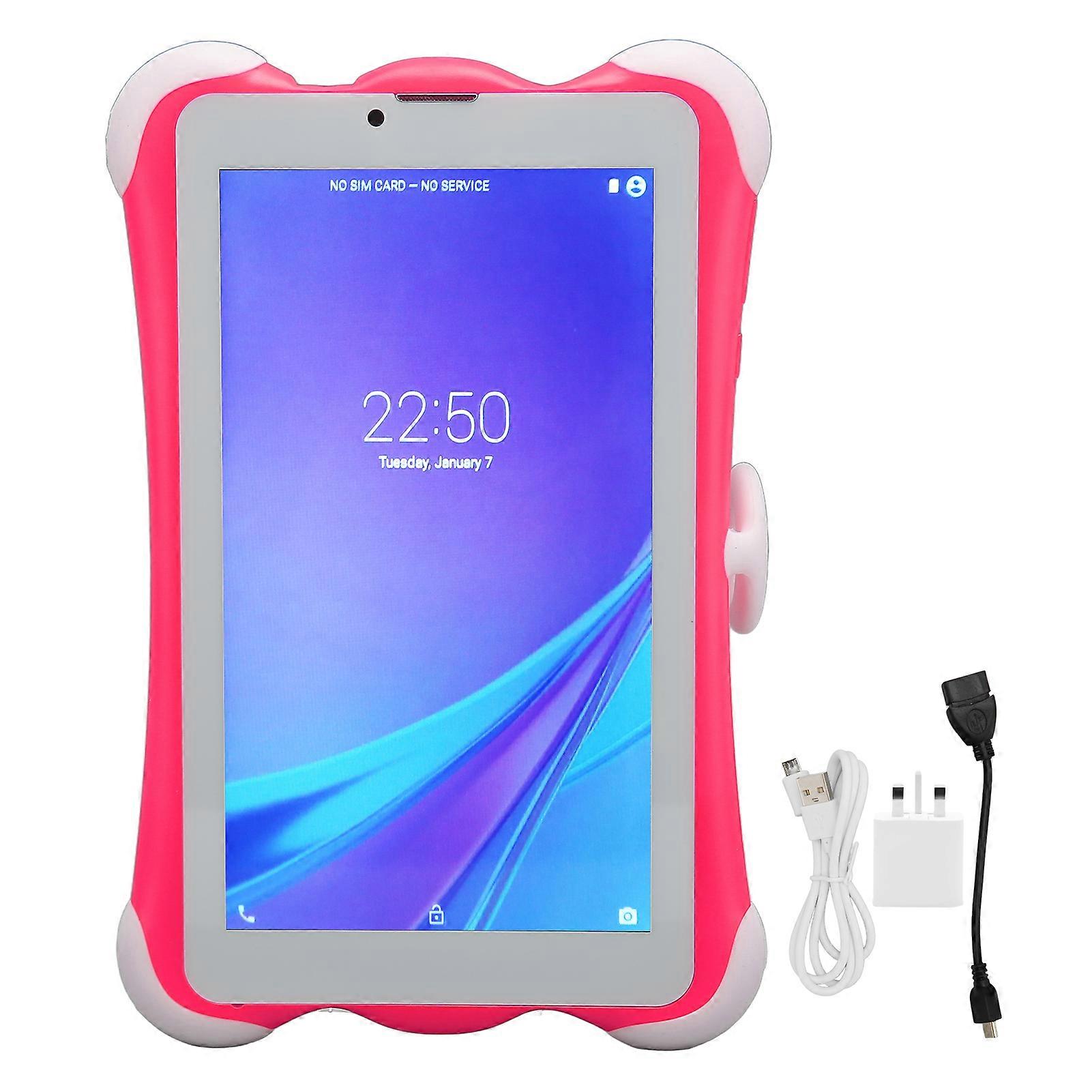 Kinder Tablet 7 Zoll HD 1280x800 3GB 32GB WiFi Dual SIM Dual Standby für Android Kleinkind Tablet Rosa