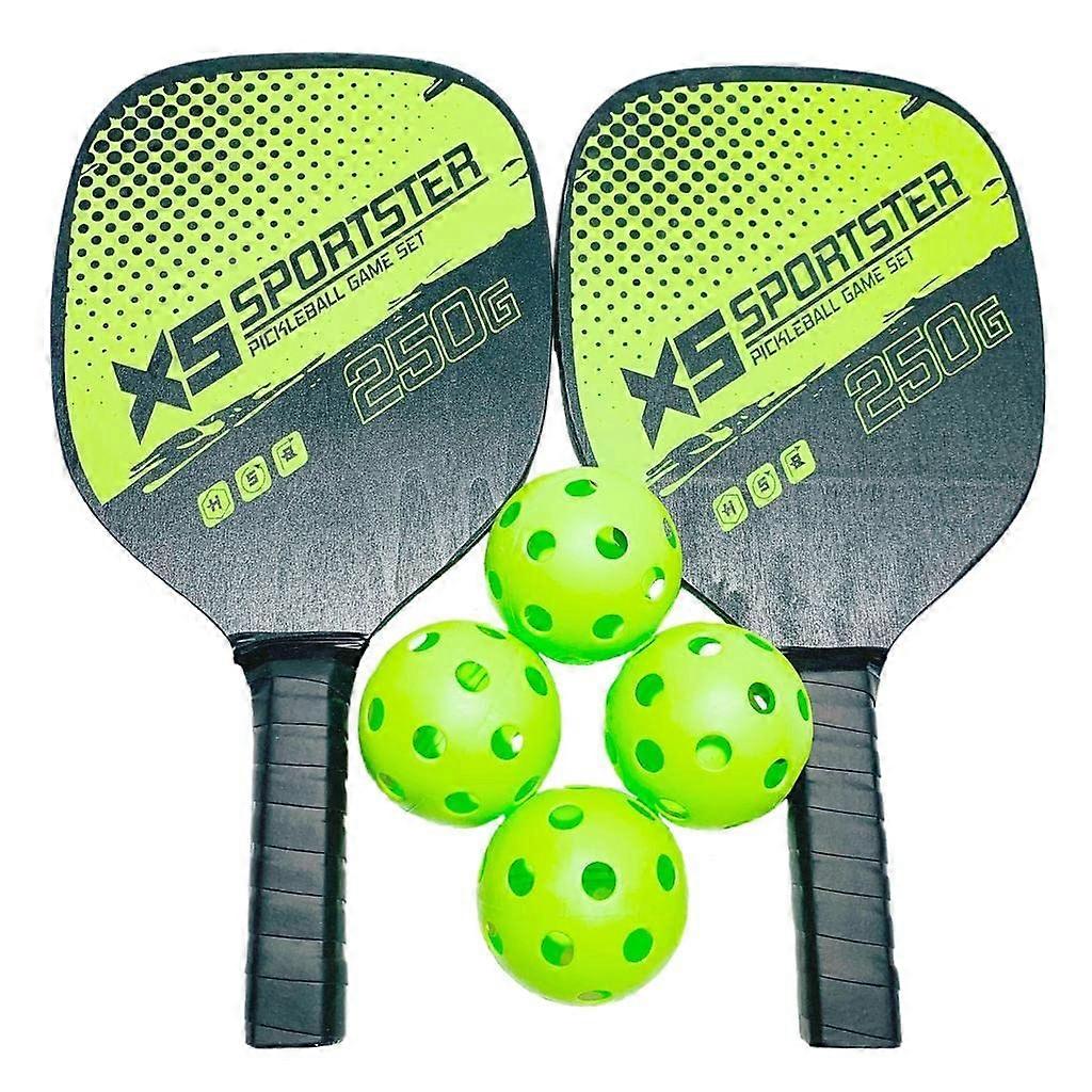 Premium Pickleball Set with 2 Paddles, 4 Balls, 1 Carry Bag, Honeycomb Core Rackets, Lightweight and Durable Design