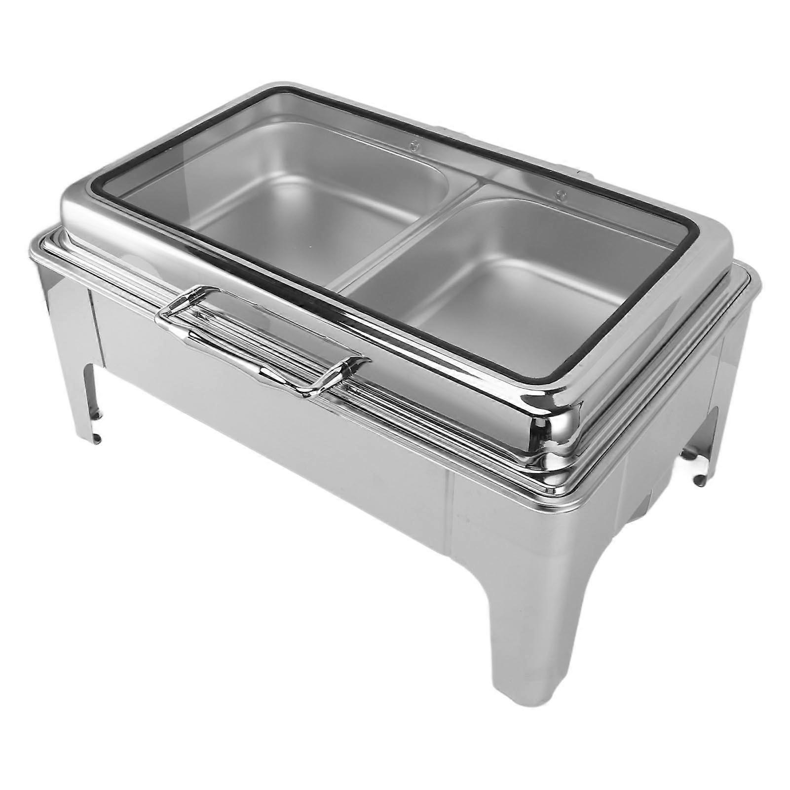 9L Edelstahl Buffetofen, 56x36x28cm, einstellbare Hitze