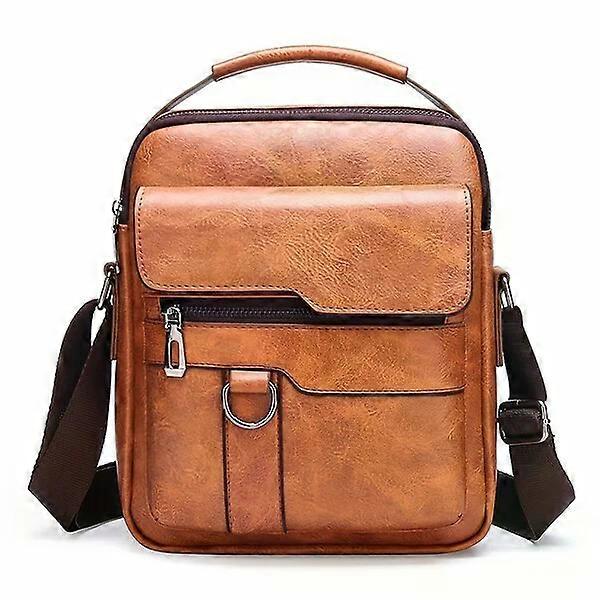 Men's PU leather shoulder bag with large space, suitable for daily use and business occasions