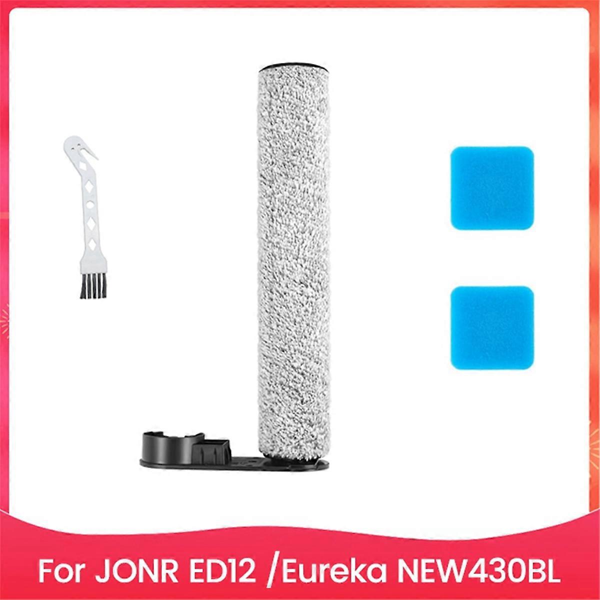 4PCS Main Brush and Sponge Set Replace for ED12 NEW430BL Floor Scrubber Replacement Parts Main Brush Sponge