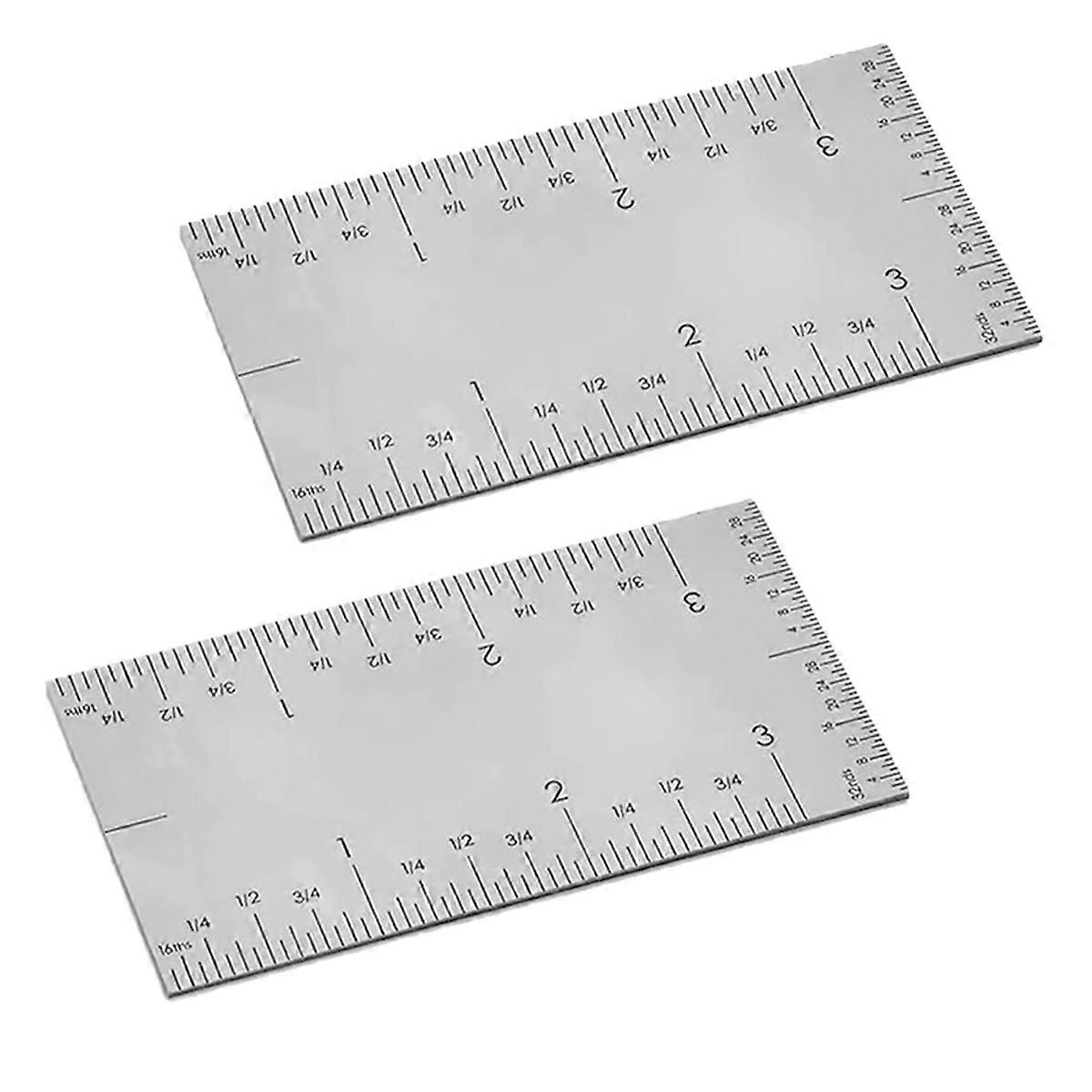 Square Edge Ruler, Woodworker Edge Ruler Stainless Steel Square Edge Ruler, Straight Stair Markings Corner 2PCS