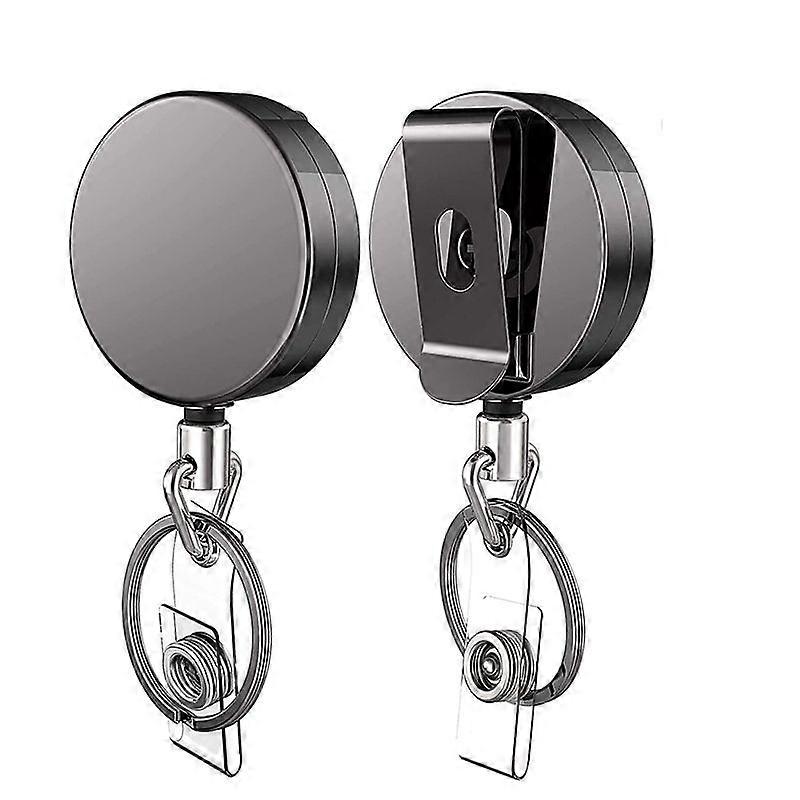 2PCS Retractable Badge with Clip with Retractable Badge Card Holder for ID Card Key Badge Holder