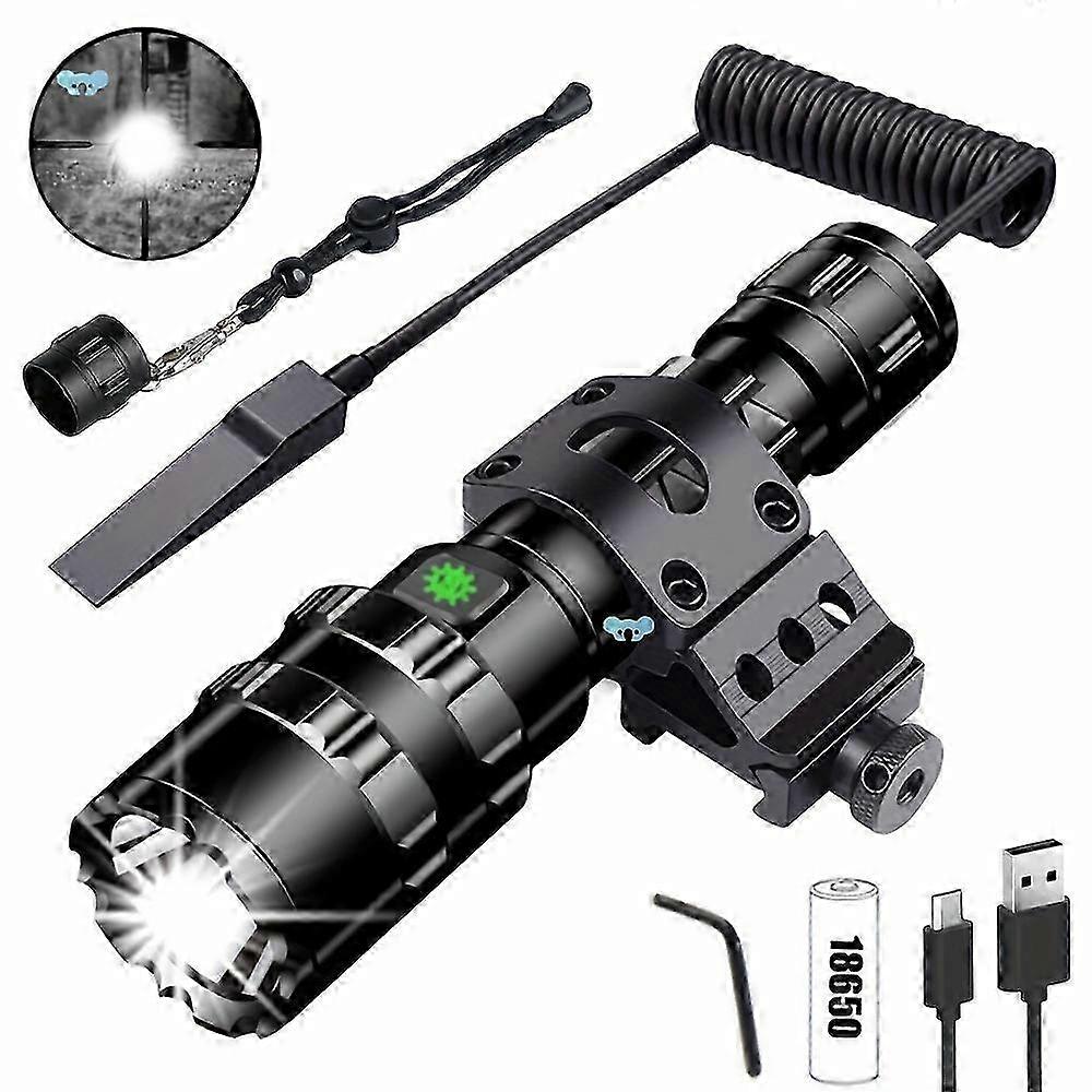 Improved Tactical Flashlight: LED Weapon Light 1600 Lumen, Single Unit