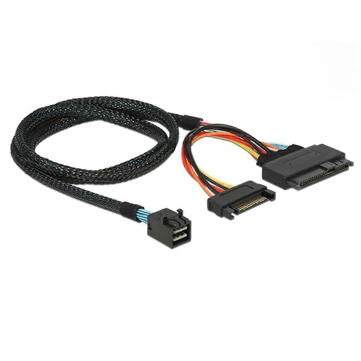 PCIe 4.0 SFF-8643 to SFF-8639 Cable with Power for U.2 SFF8639 NVME SSD Motherboard Internal Expans