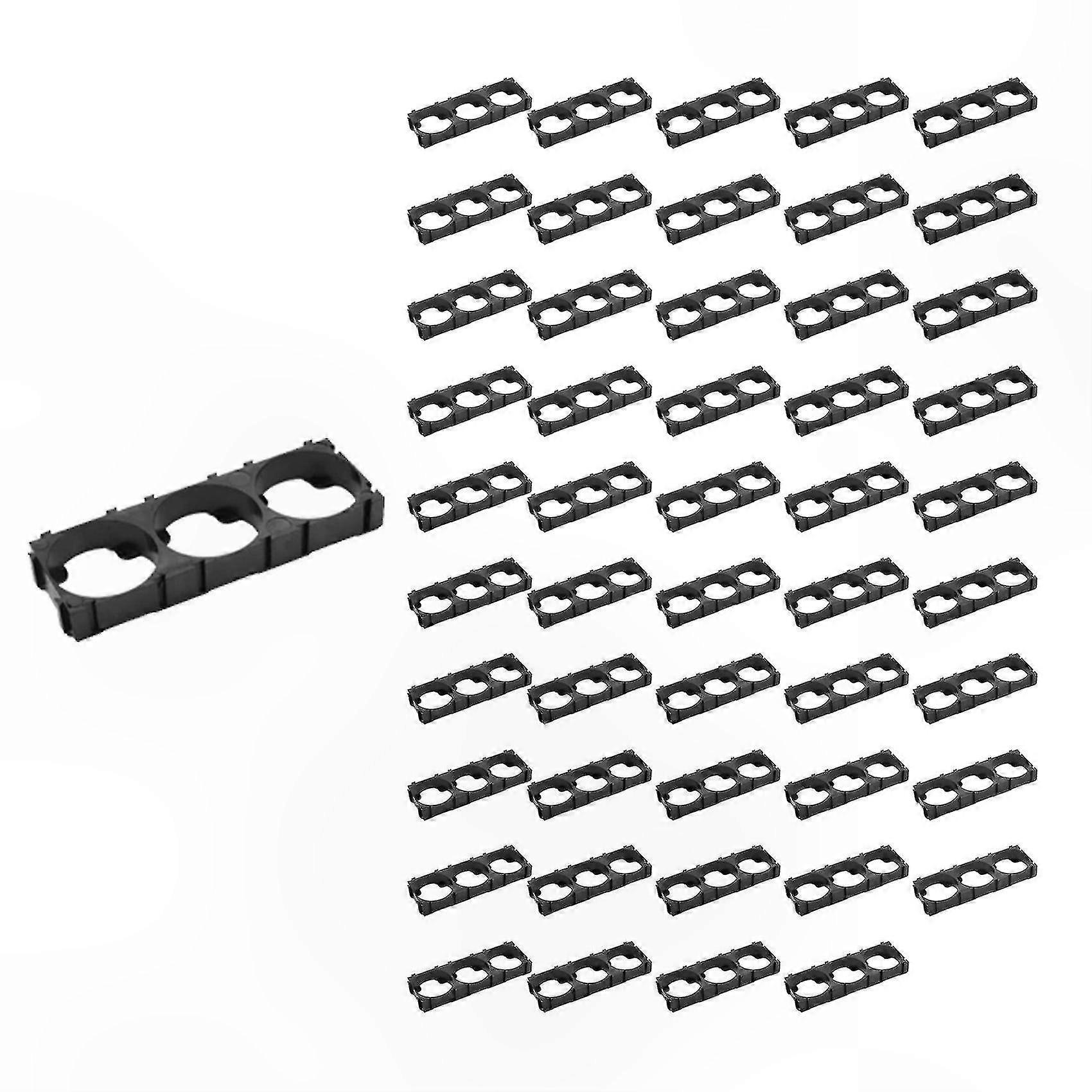 50-Pack 21700 Battery Holder Bracket for DIY Projects, Triple Cell Battery Pack Frame for Secure Battery Mounting