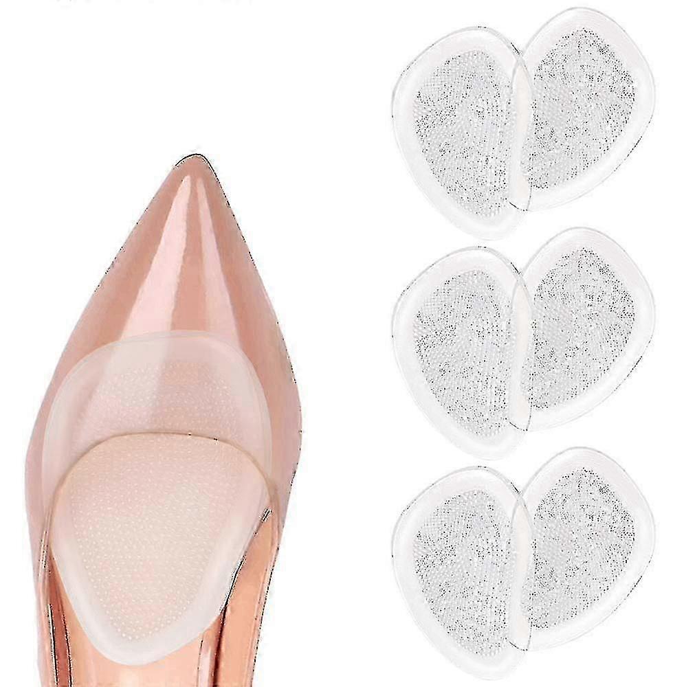 High Heels Pads, 3 Pairs Metatarsal Pads For Women, Reusable Ball Of Foot Cushion, Forefoot Gel Insoles Prevent Blisters And Calluses A