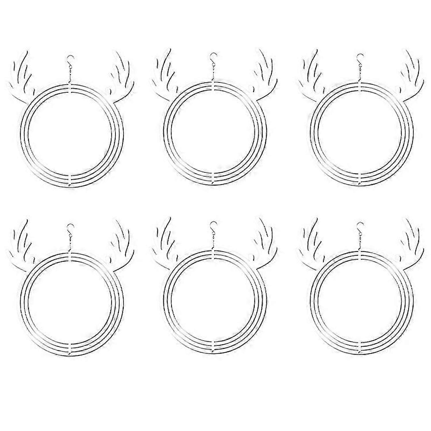 6Pack 8Inch Sublimation Wind Spinners Blanks Hanging