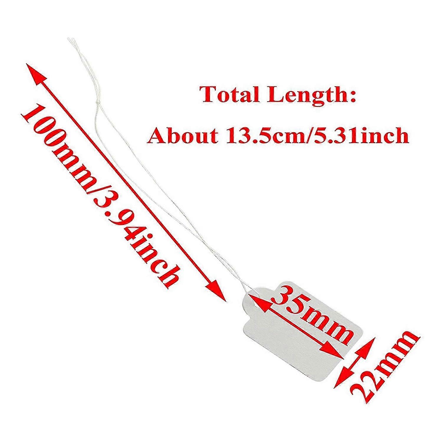 1000Pc Price Tags with String Attached White Marking Tag