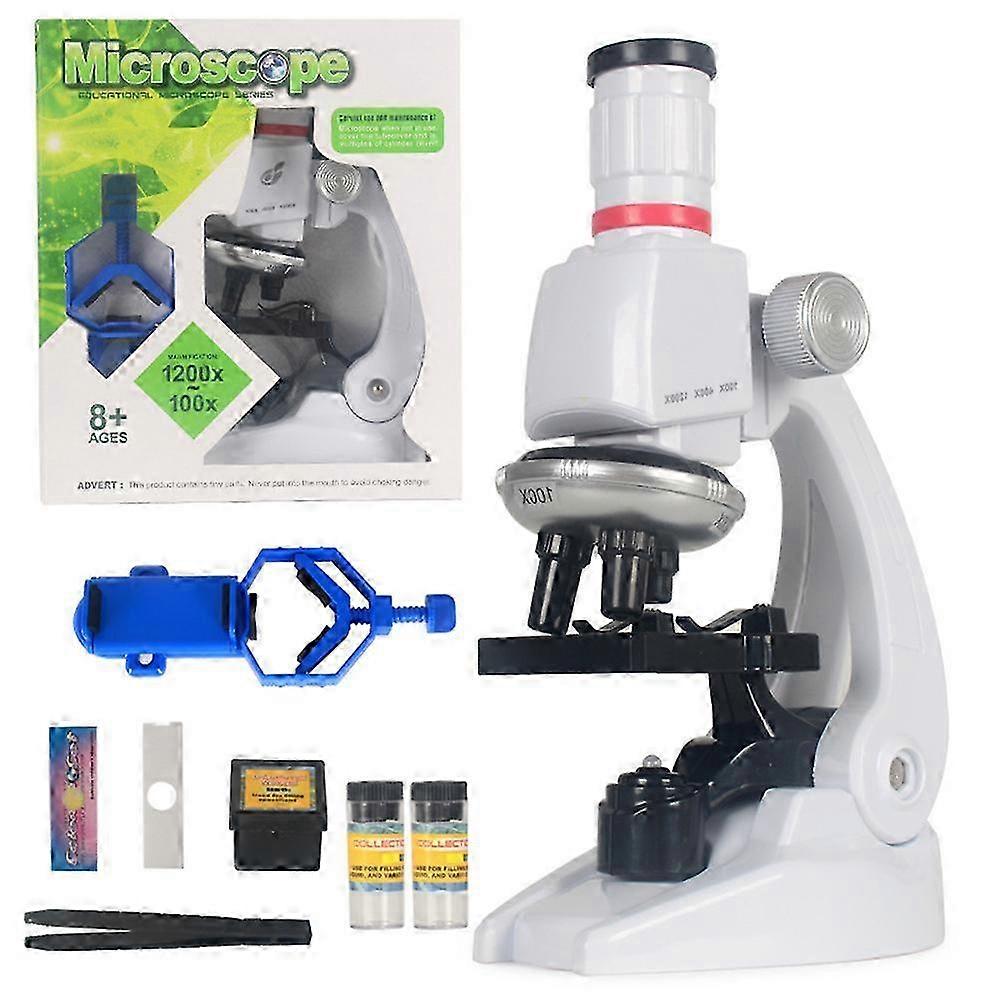 2025 Kids 1200x Microscope Playset Kit Bio Mobile Phone Microscope