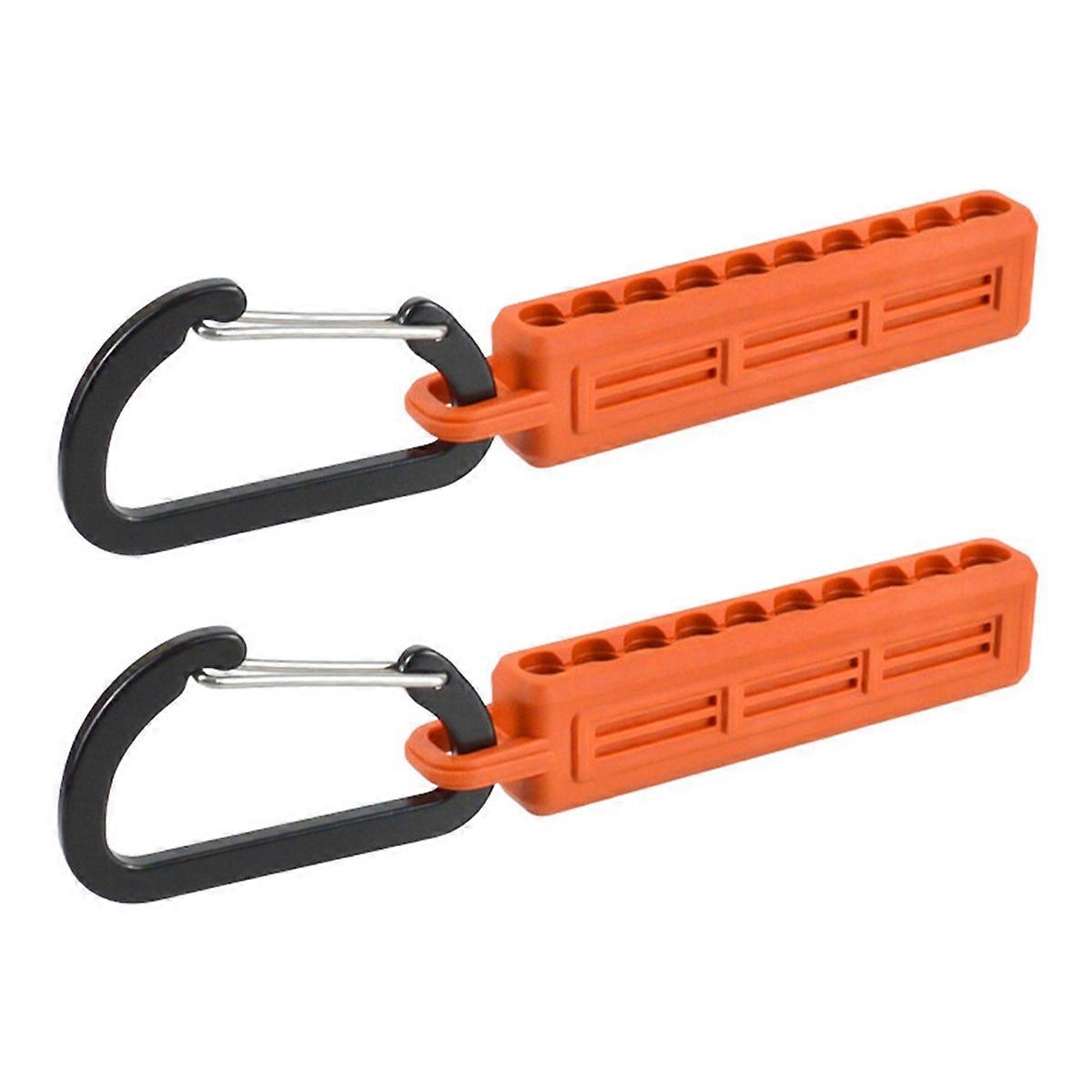2pcs Screwdriver Bit Holder Storage Organizer,10-Hole Orange Bit Holder for 1/4inch Hex Shank Bit & Drill Storage Case