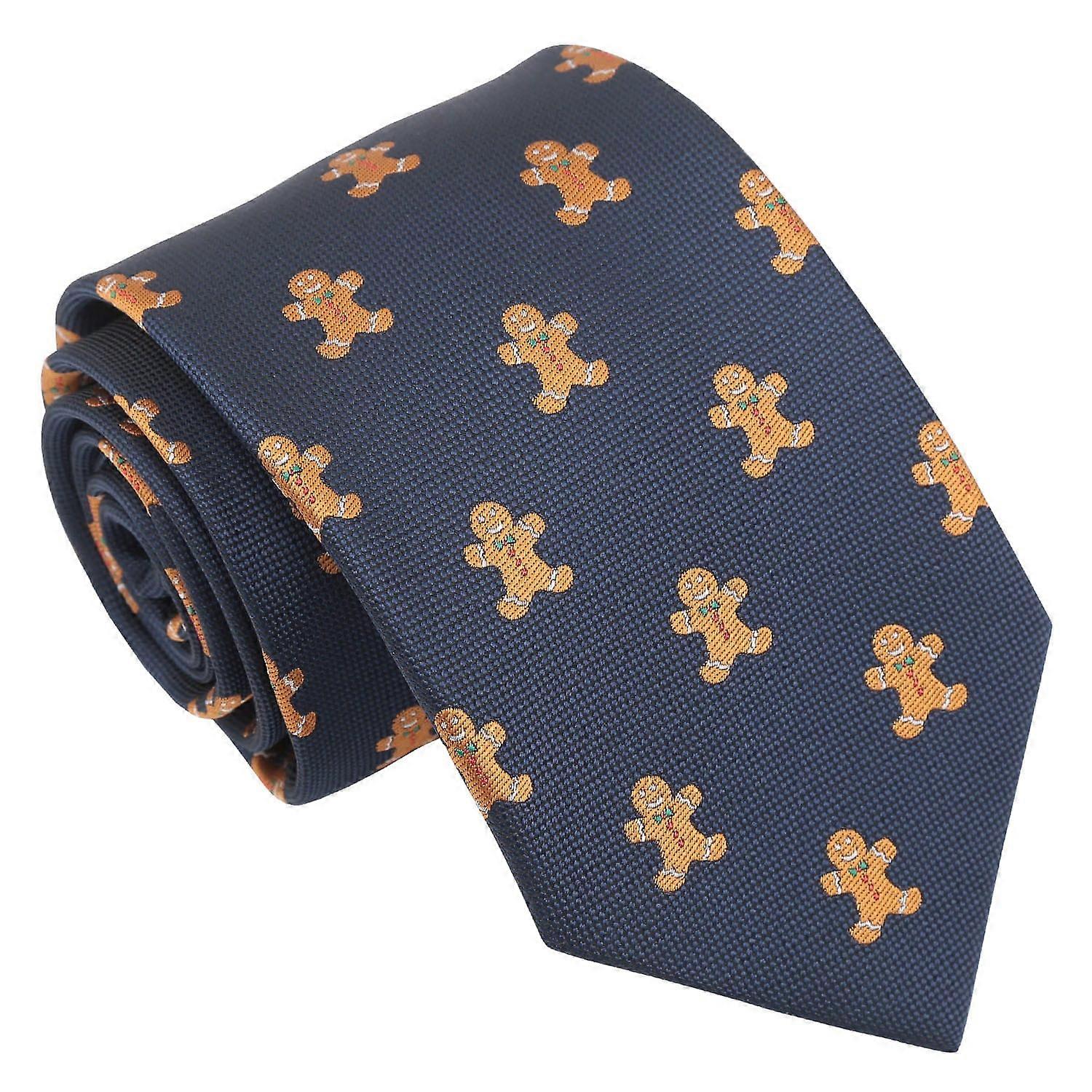 Navy Blue Gingerbread Man Tie