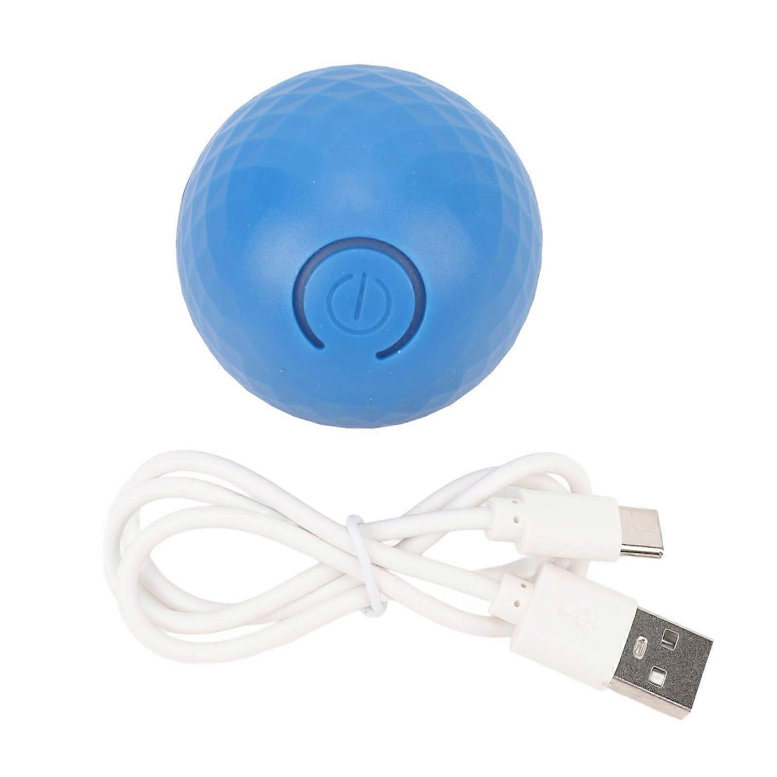 Active Rolling Ball for Dogs PC TPU Motion Activated Automatic Rolling Moving Ball Interactive Dog Toy with LED Light for Small Medium Large Dogs Blue