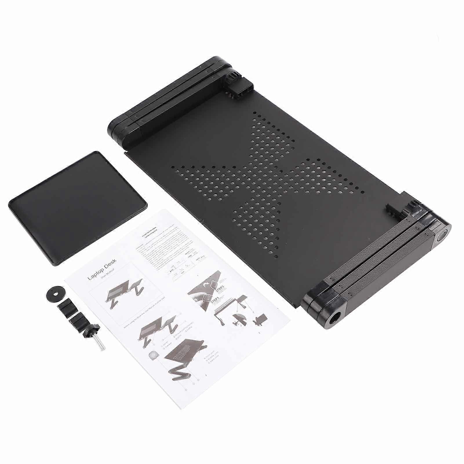 Portable Laptop Desk Notebook Stand Table Tray with Mouse Holder Sofa Bed Black