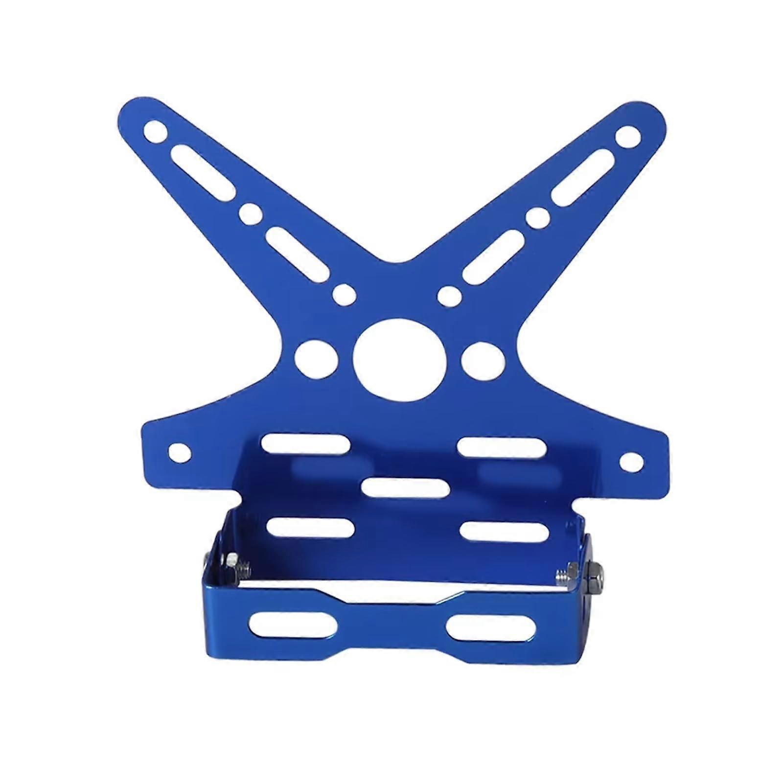 License Frame Universal Motorcycle Rear License Plate Frame Bracket Rack Scooter Adjustable Number Plate Holder Blue