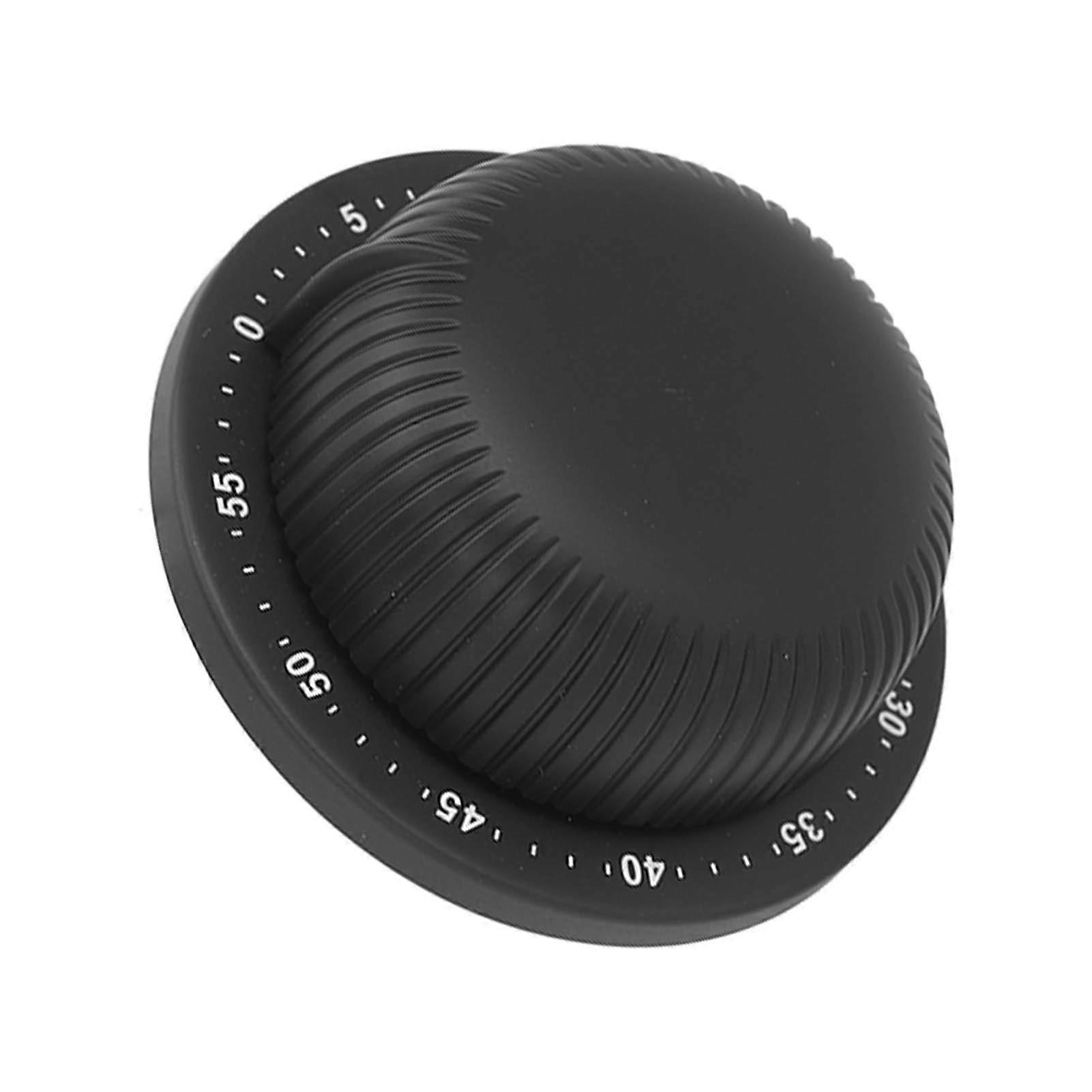 Mechanical Kitchen Timer Black Stainless Steel 7.8cm Multifunction