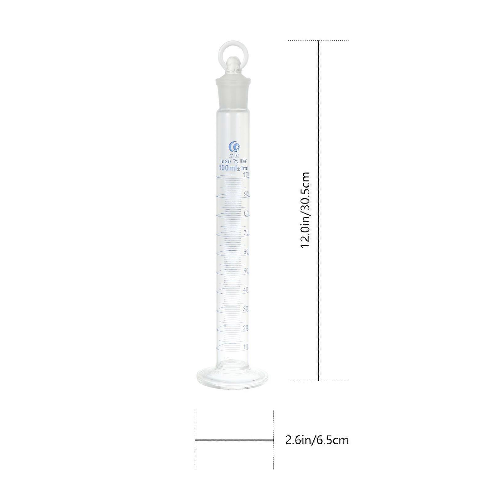 White Glass Measuring Cylinder for Laboratory Accurate Use 1Pcs 100ml Cylinder