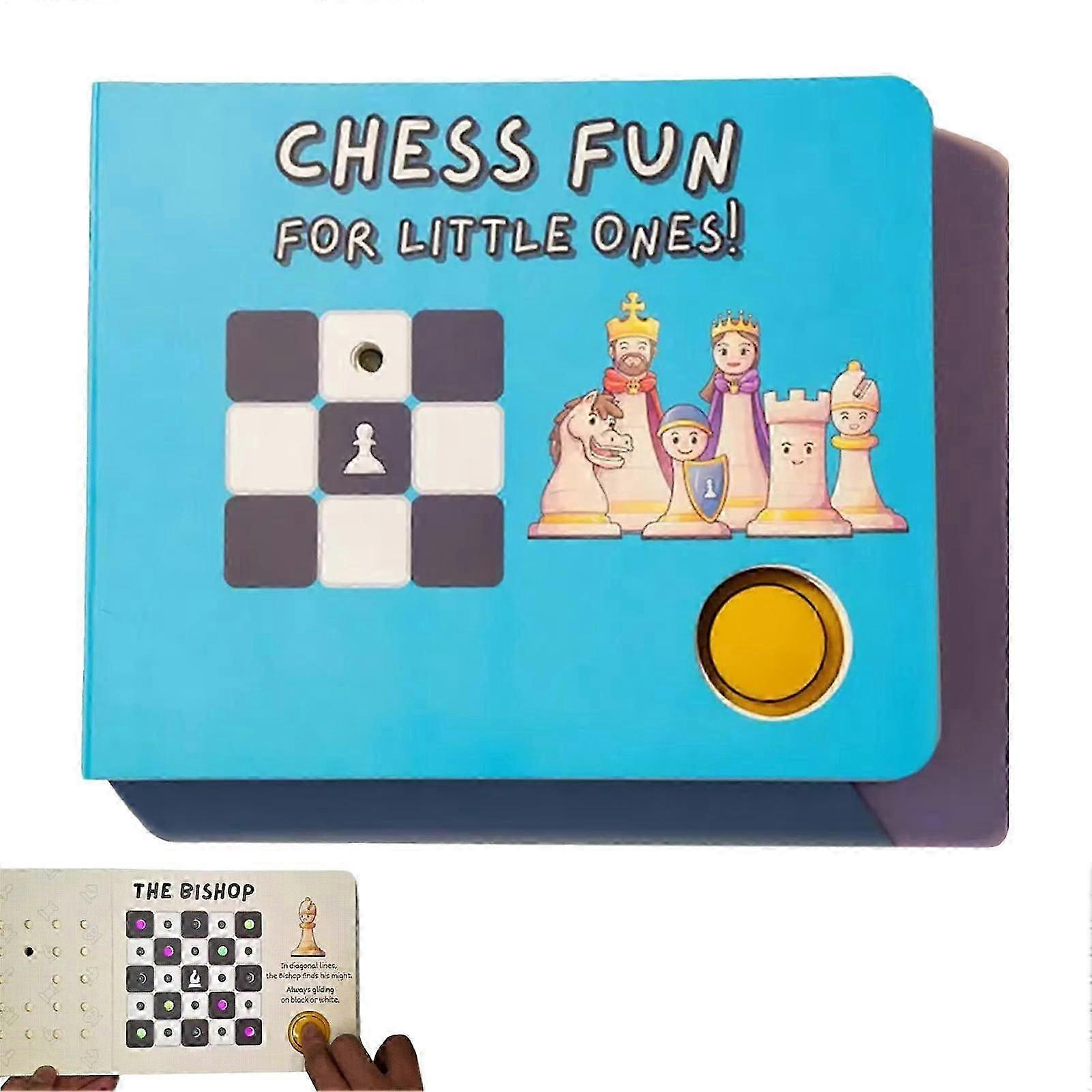 Beginner Chess Set for Kids with Strategy Play Book, Educational Board Game for Ages 1-7