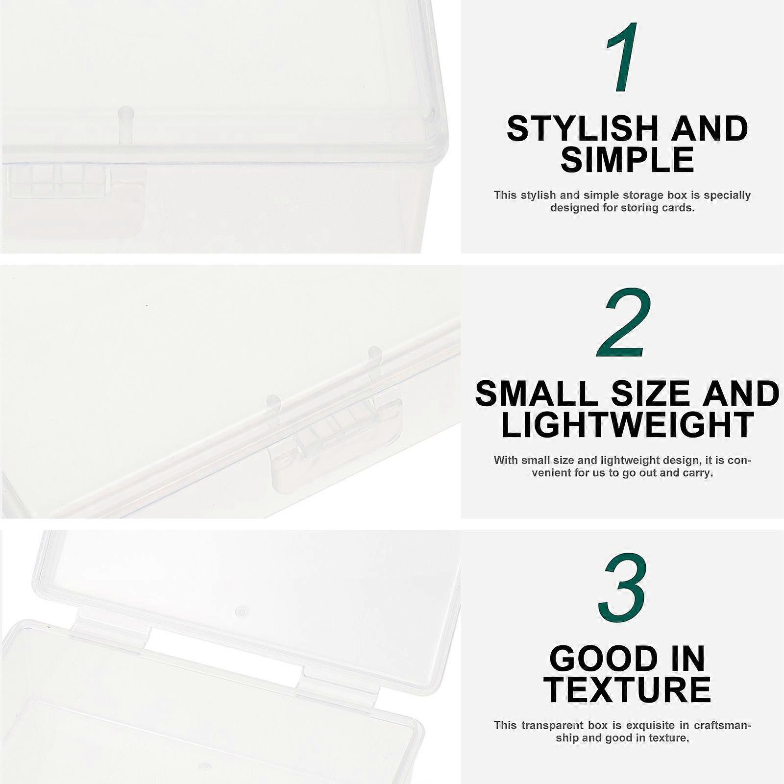 10Pcs Household Battery Cases Multi-function Business Card Boxes Convenient Clear Boxes