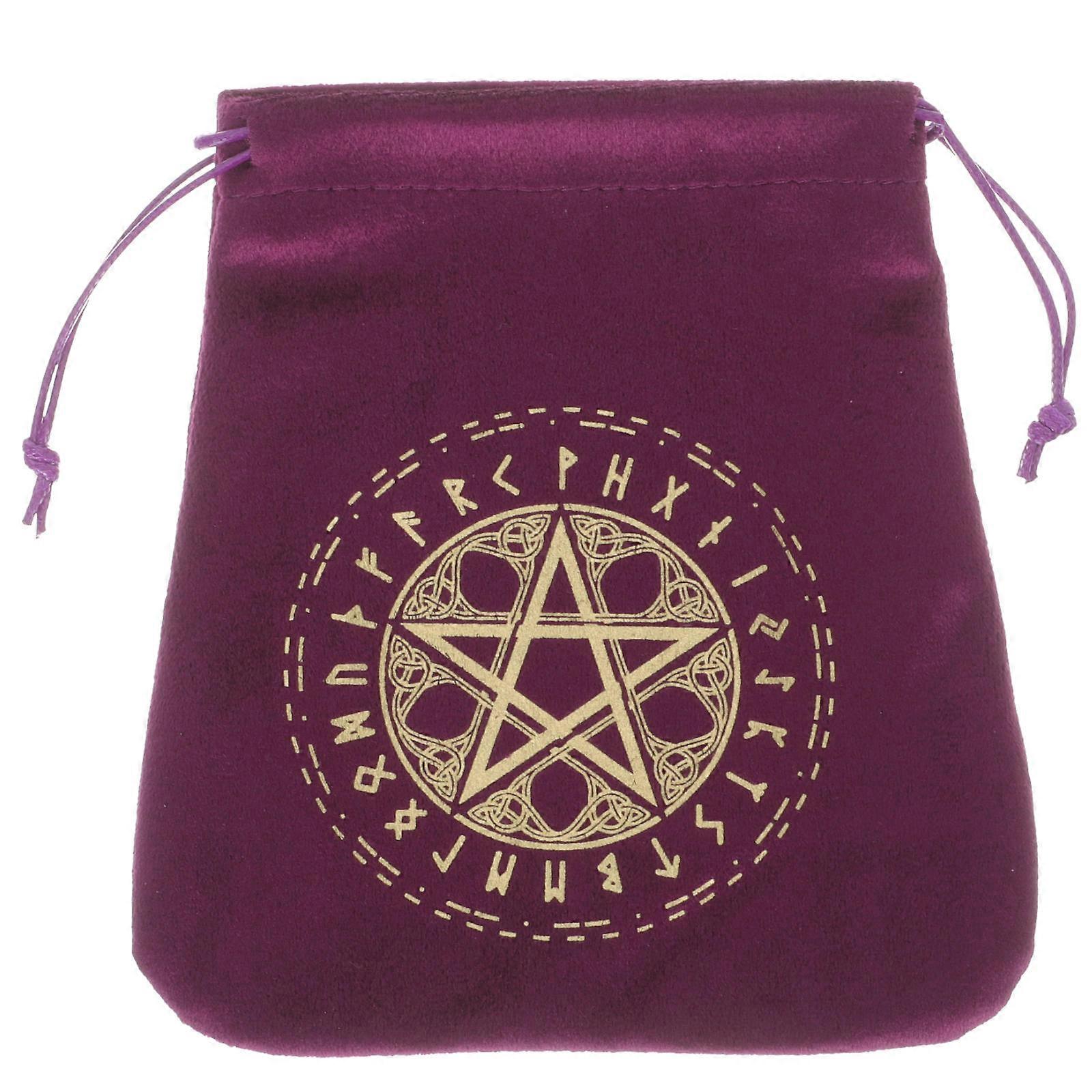 Storage Pouches Drawstring Bag for Storage 1 Piece Violet Cloth