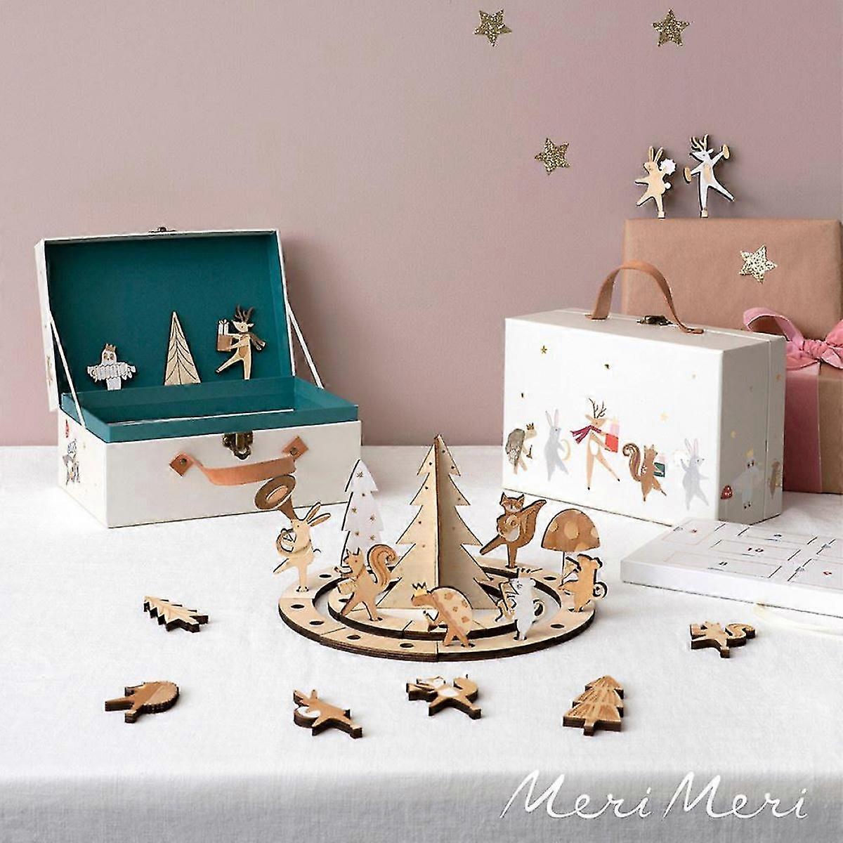 クリスマスアドベントカレンダー木製マーチングバンド|ラグジュアリーチルドレンカウントダウンギフト