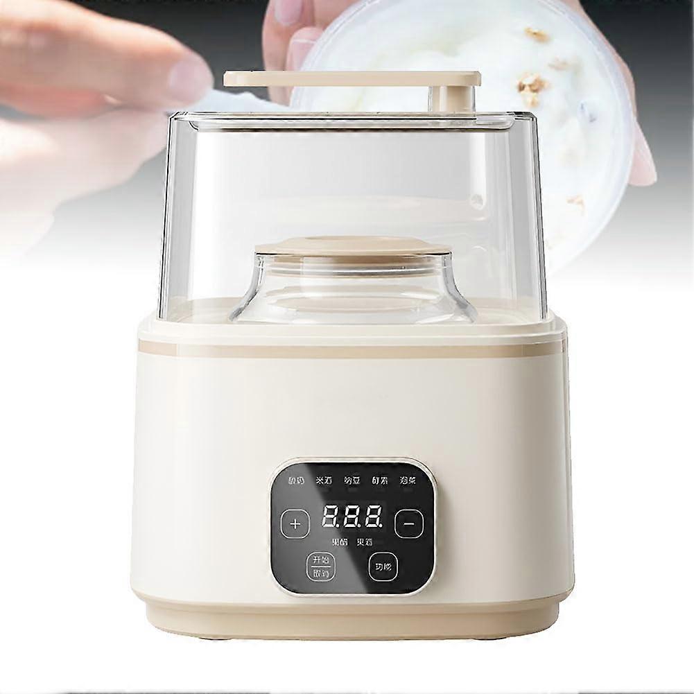 Electric Yogurt Maker With 1 L 2 L Inner Tank, Rice Wine, Intelligent Constant Temp Timing, LED Panel, Kitchen Use