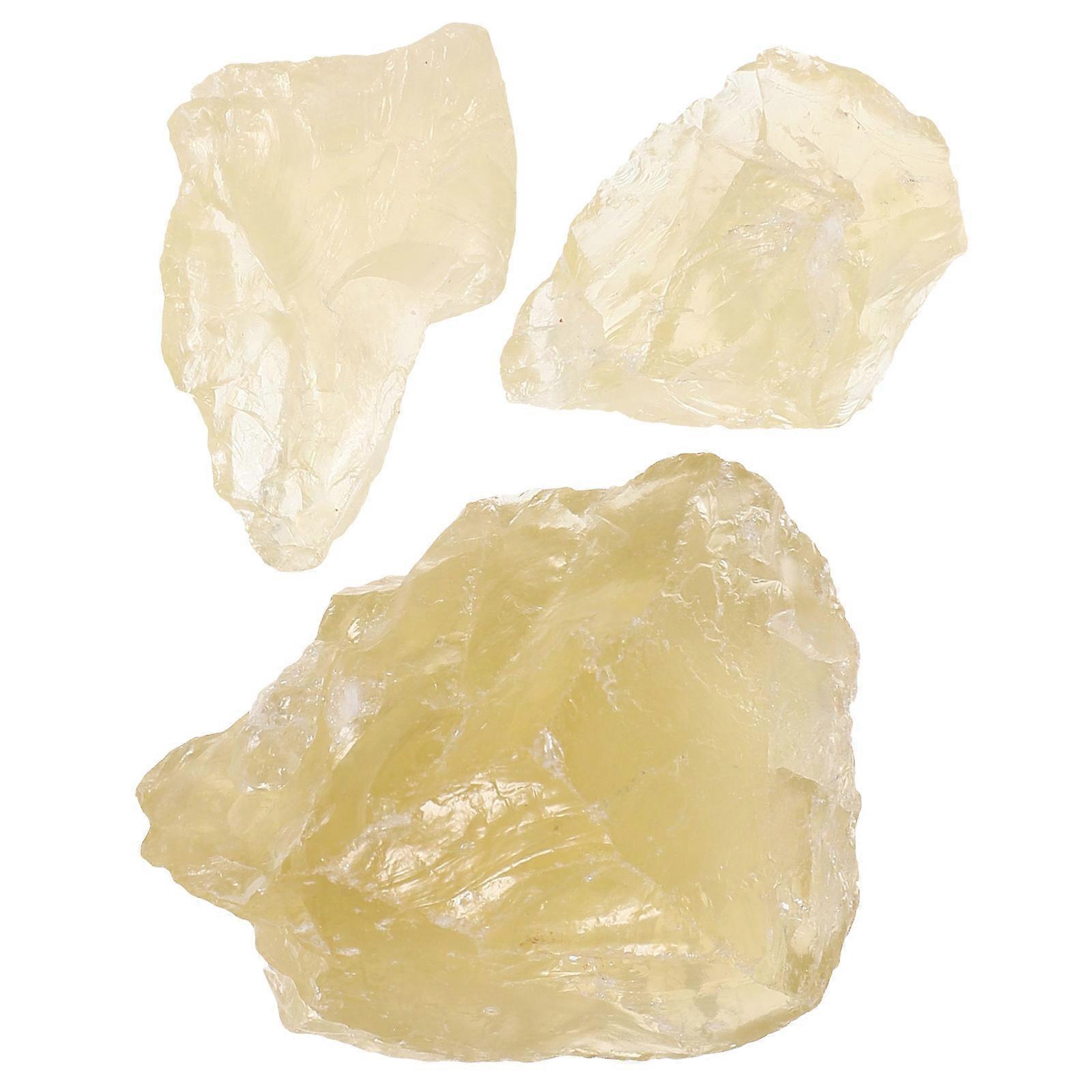 Yellow Crystal Stone Collection for Decorating 2Pcs Desktop Ornament