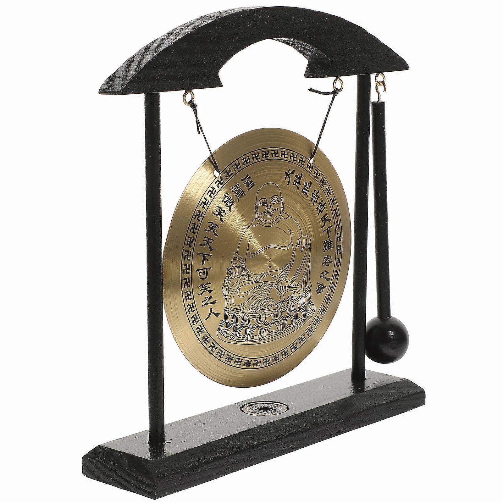 Alloy Gong Ornament for Home Desktop Adornment 2Pcs Set