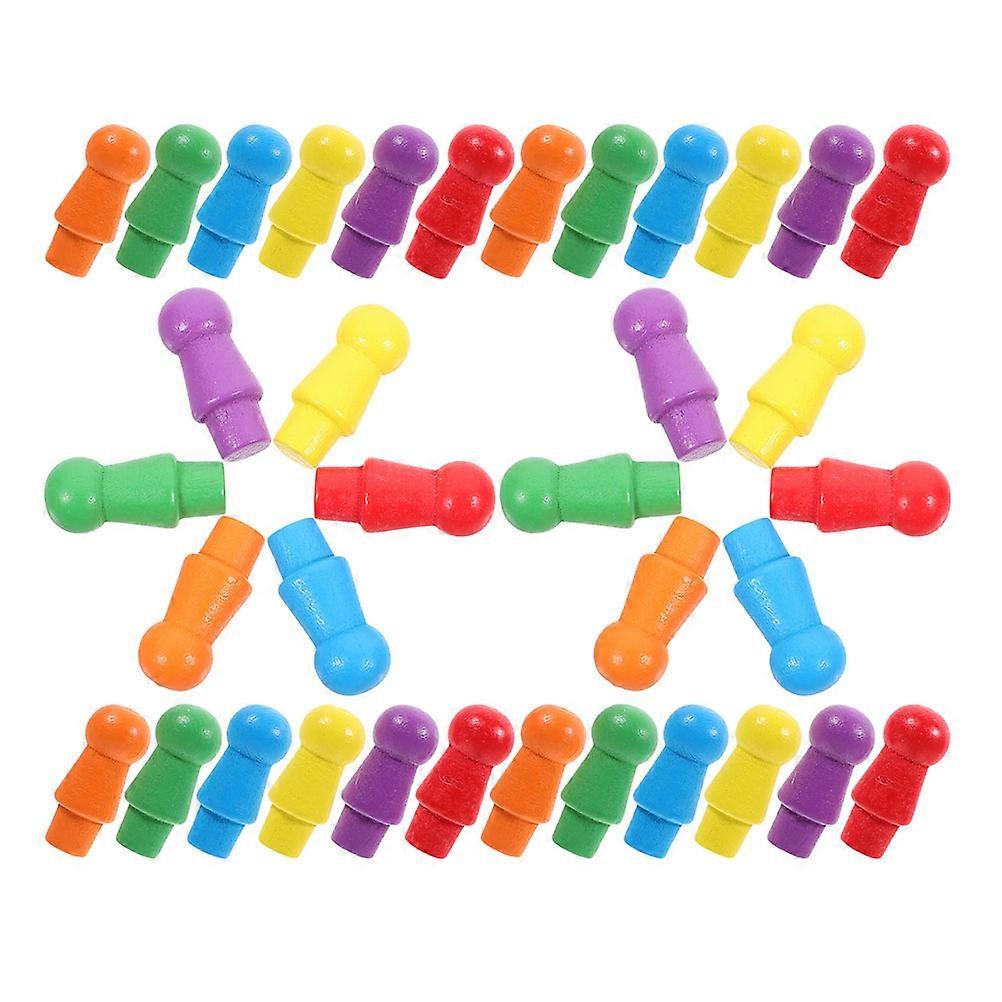 600Pcs Multicolor Wooden Pawns for Board Game Playing Pieces