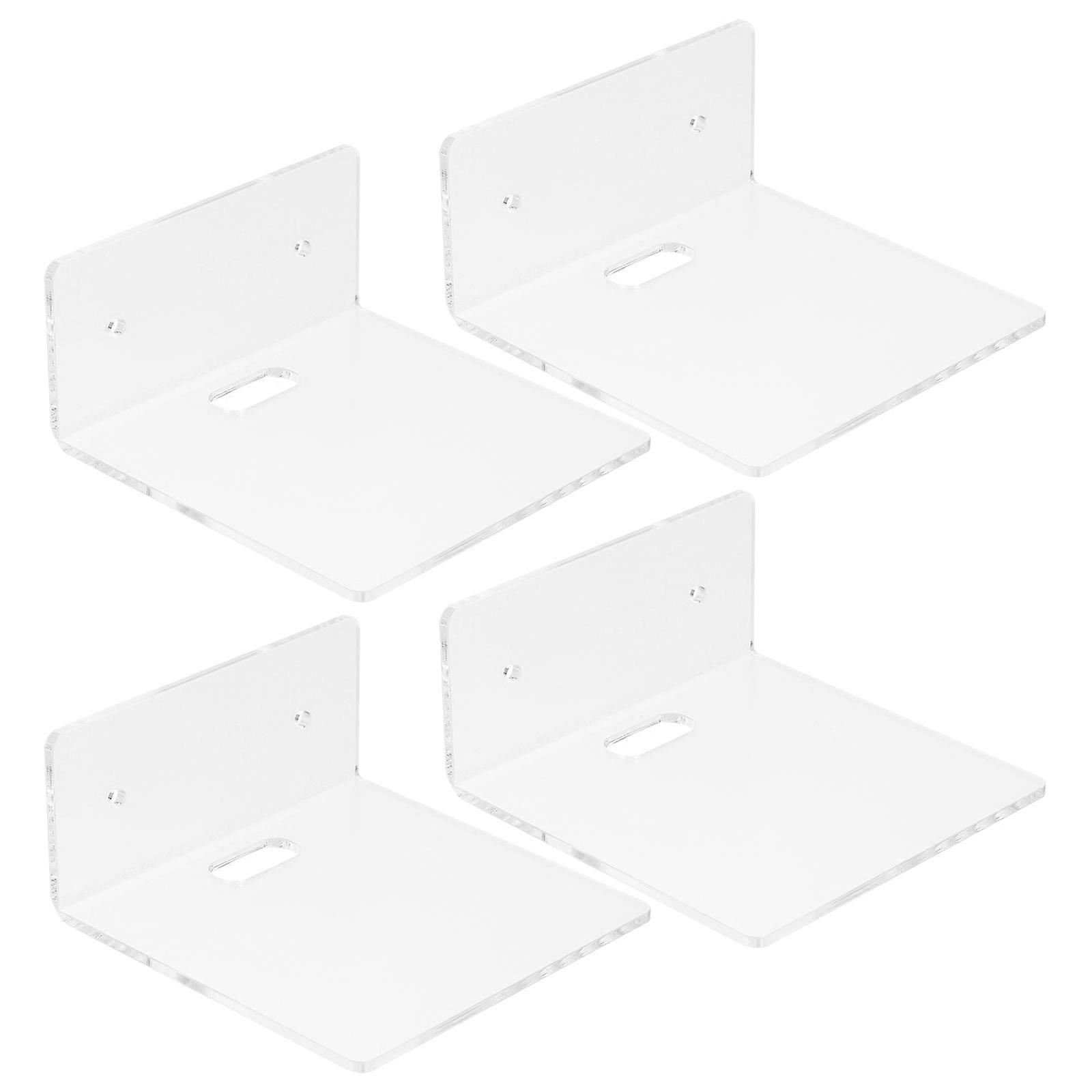 Transparent Acrylic Wall Shelf for Speaker Storage 8Pcs Set