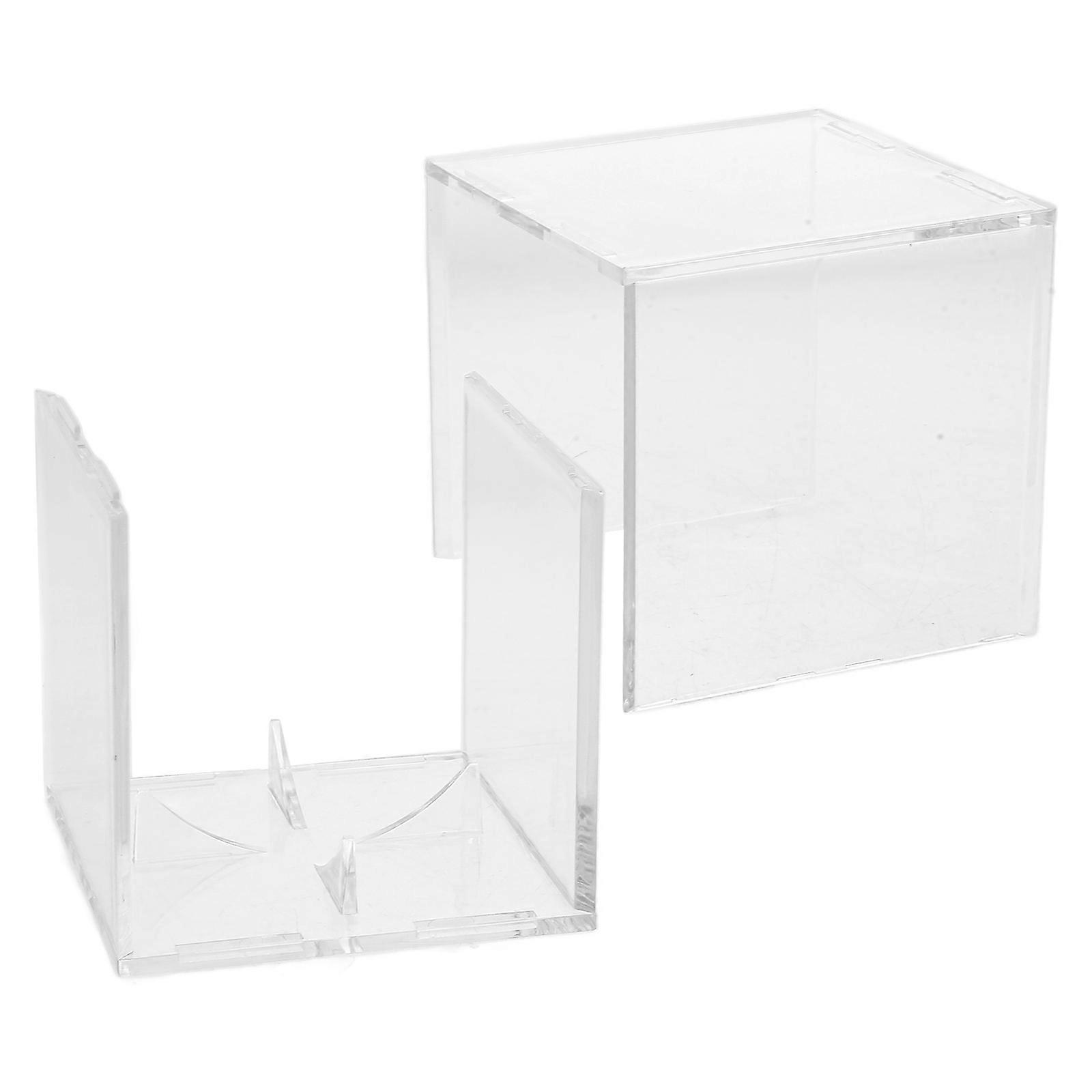 Small Acrylic Baseball Display Case for Storage 2Pcs Transparent Box