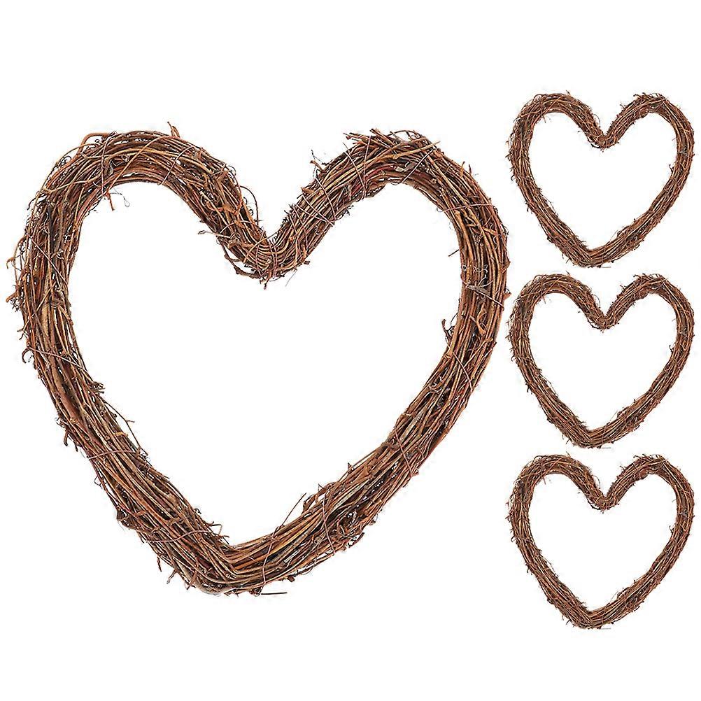 Light Brown Rattan DIY Wreath Frame for Home Use 8Pcs Hand-Woven Rings